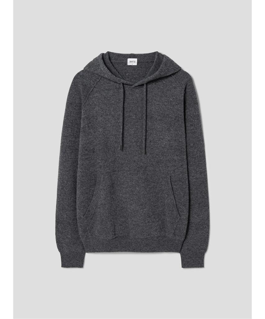 SHIFT.G Wool Texture Hoodie Sweater Ash