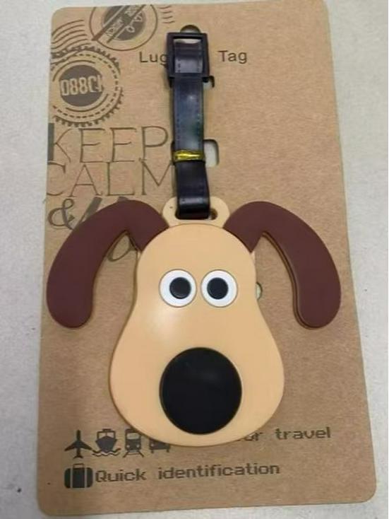 Etichetă moale din cauciuc pentru bagaje, cu desene animate: Bichon Maltez, Golden Retriever și Corgi