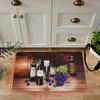 1pc Creative Wine Bottle Kitchen Mat Soft Thickened Kitchen Floor Mat Waterproof Non-slip Oil-proof Floor Mat Runner Rug