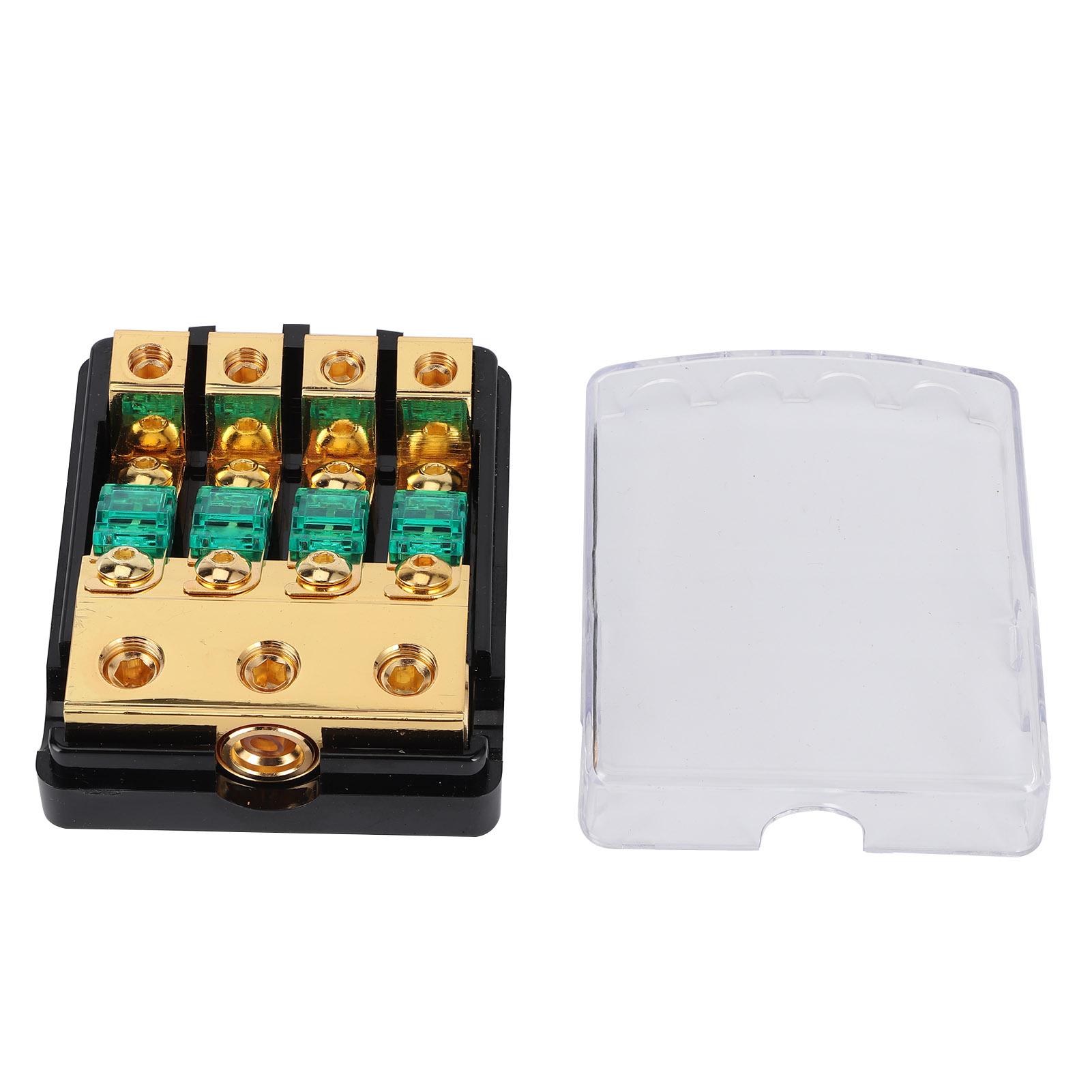 

1 In 4 Way Out 0 4 AWG to 4 8 AWG Power Fuse Holder Copper for Cars Trucks Boats