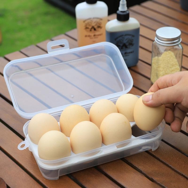 Sturdy PP Eggs Protectors Travel Organizers for Hiking Kitchen Use Sealed Freshing Clear Case