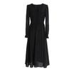 Women's French Retro Mid-Length Long-Sleeve Dress