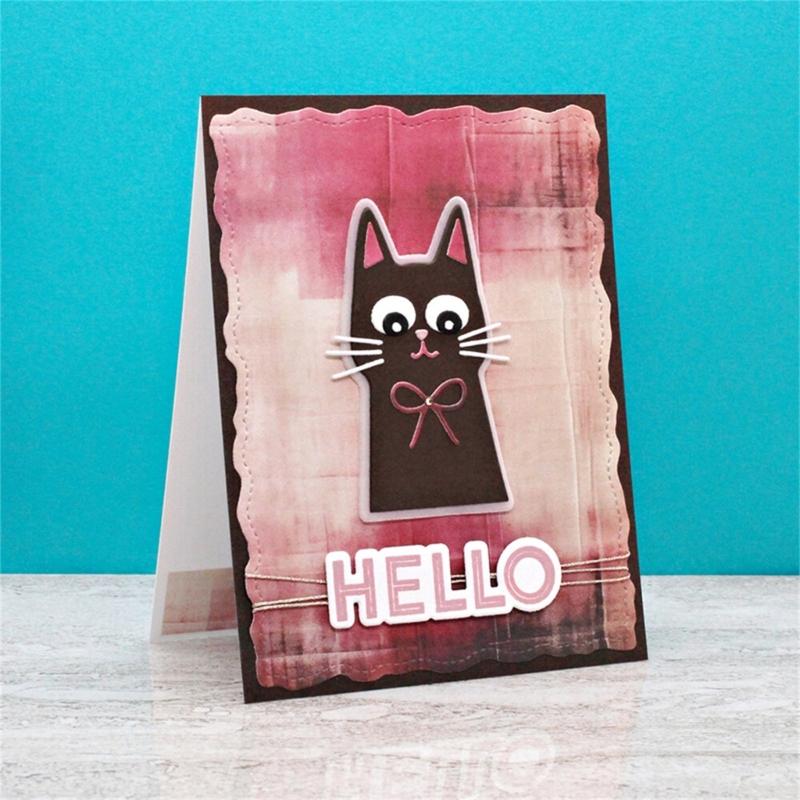 Katzen Tier Stanzformen Kohlenstoffstahl Stanzschablonen Metall Prägeschablonen für Scrapbooking Kartenherstellung Album