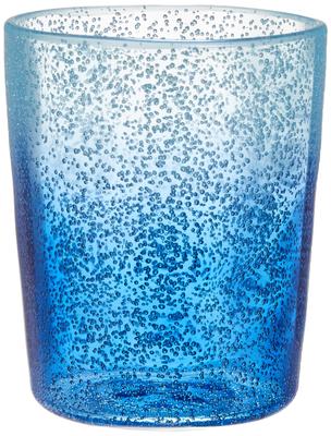 Ethical, Unbreakable, BPA-free OCEANIC OMBRE Glass Tumbler for Coffee or Drinking. Approximately 367ml Capacity, 11cm Tall, and Weighing 106g.