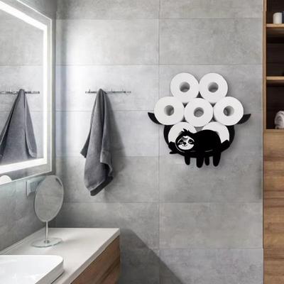 Paper Rolls Toilet Paper Holder Storage Towel Roll Shelf Black Kitchen Paper Shelf  Hotel