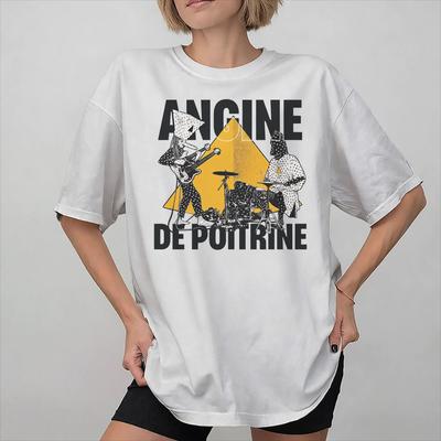 Angina de Peito Banda Merch Unissex Camisetas Femininas Algodão Puro Camiseta Gráfica Camiseta Roupas