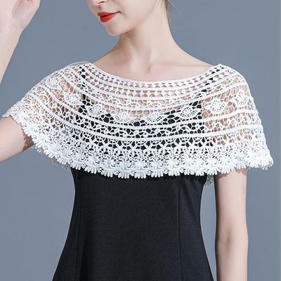 Stickerei Abnehmbares Kleid Spitze Schal Aushöhlen Überwurf Damenbluse Schulter Falscher Kragen Cape Bekleidungszubehör