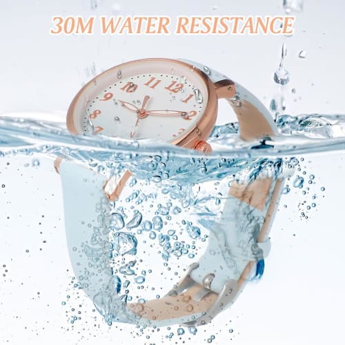 Reloj de Mujer POPETPOP, Reloj para Niños, Reloj Deportivo, Reloj para Niñas, Reloj para Estudiantes, Reloj Luminoso, Resistente al Agua, Analógico, Moderno, Lindo, Azul Cielo
