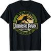 Koszulka z grafiką logo Jurassic Park Staff w stylu retro z efektem postarzenia