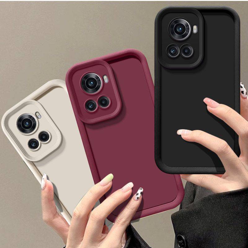 Für OnePlus 10R Hülle OnePlus Ace 5G Handyhülle OnePlus CPH2411 PGKM10 Sturzprävention Luxus Candy Matt Weiche Hülle