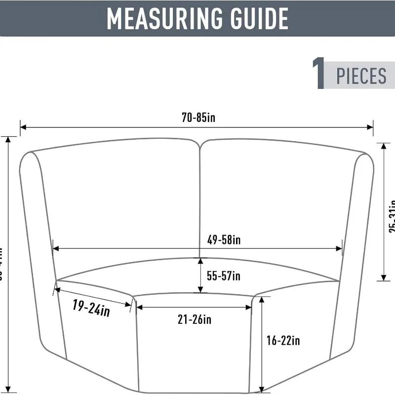 Corner Sofa Cover Stretch Corner Couch Cover Furniture Protector for Living Room L Shape Slipcover Couch Additional Seat