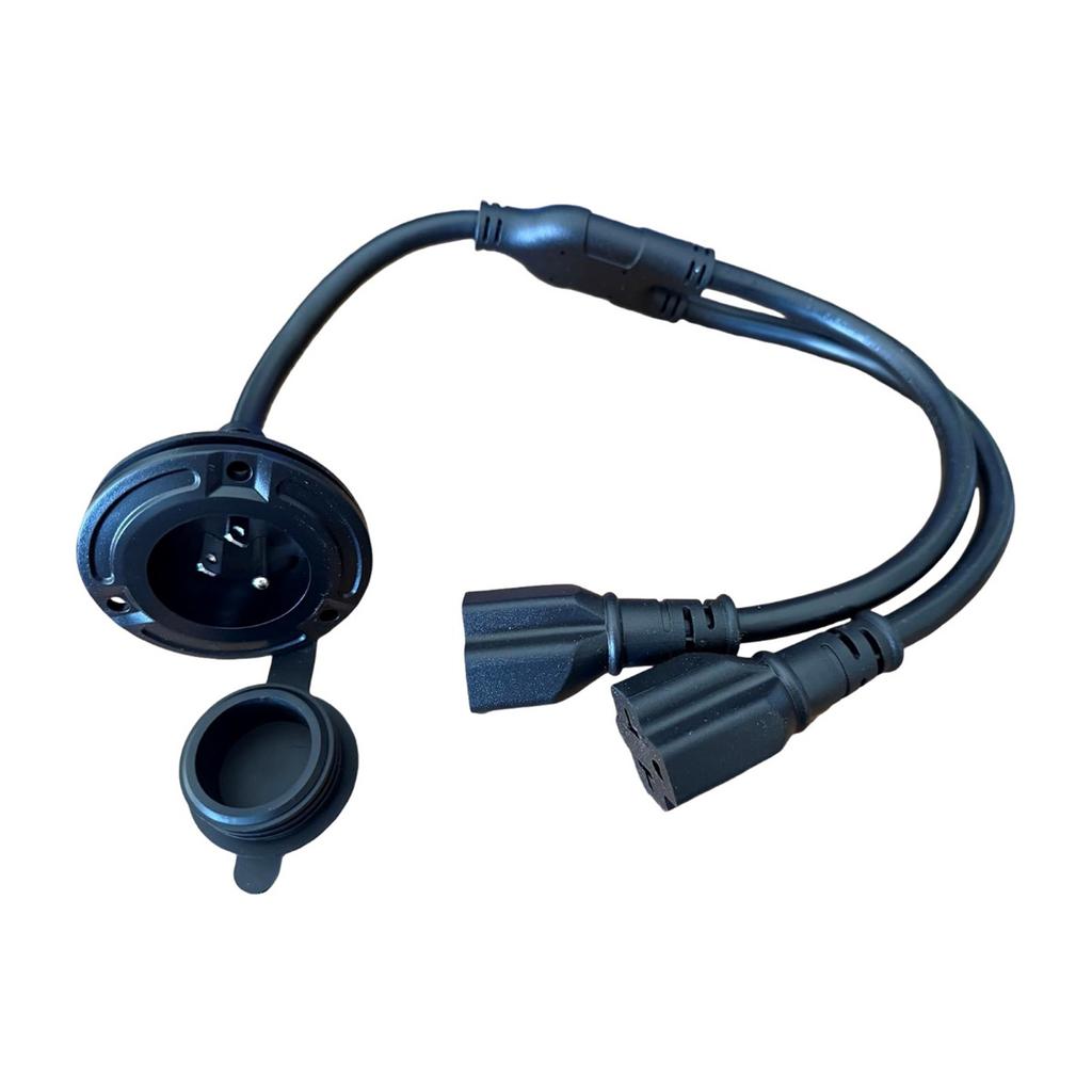 20A 125V AC Port Plug Power Inlet Socket for Campers Trailers Boats Including Extension Cord Simple Installation