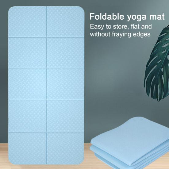 Saltea de Yoga Pliabilă Extra Groasă TPE Saltea de Exerciții Portabilă de Călătorie Anti-Alunecare Bărbați Femei Sală de Acasă Antrenament Pilates Pad de Podea