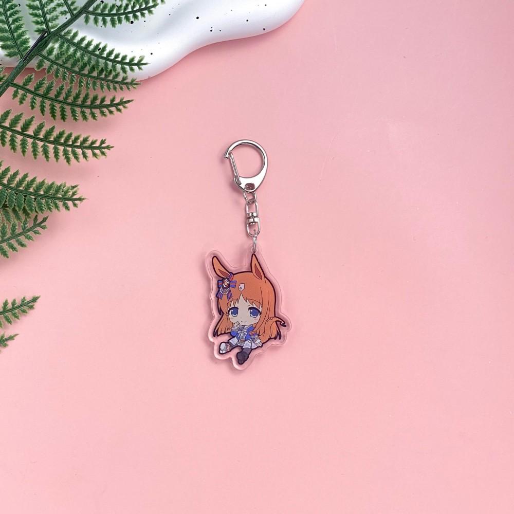 1/15 Stück Anime Figuren Pretty Derby Acryl Schlüsselanhänger Niedlicher Rucksack Anhänger Lustige Tasche Charms Zubehör Dekoration Feiertagsgeschenke
