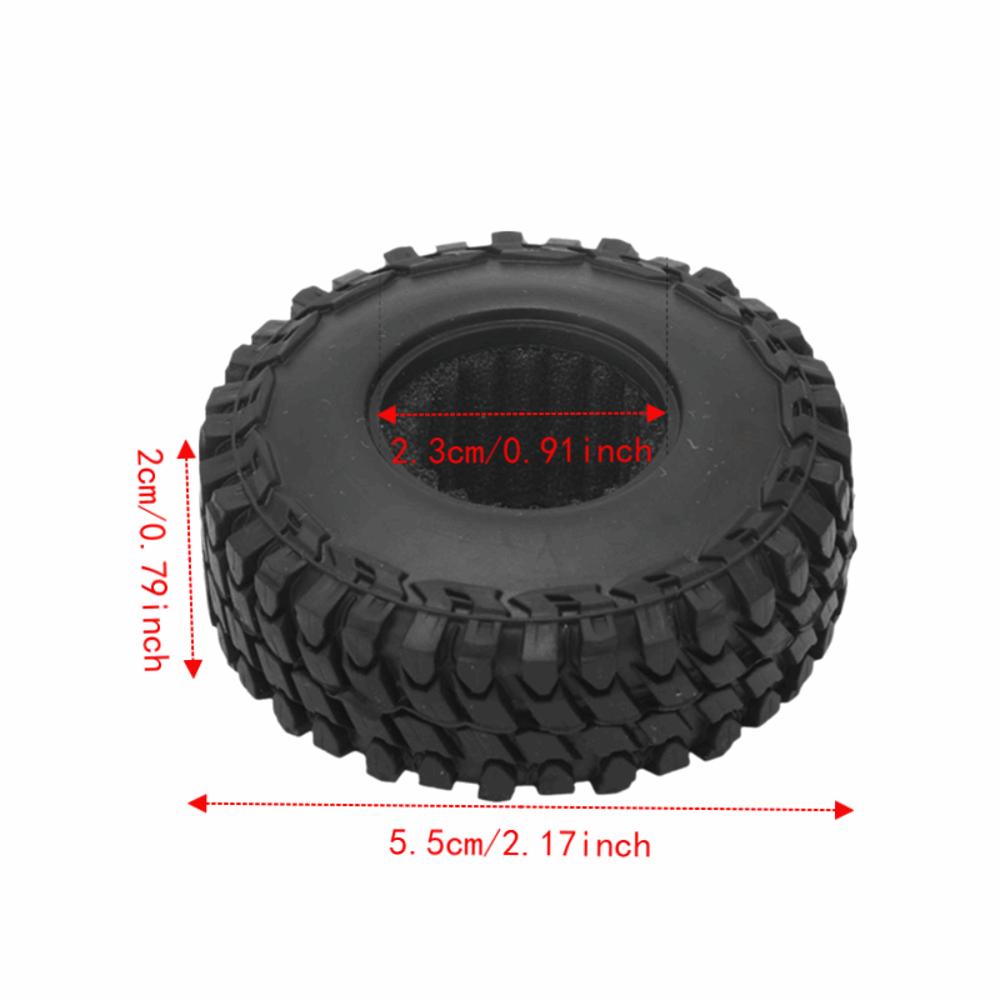 4Pcs/Set Rubber RC Crawler Tires for Axial SCX24 1/24 RC Car Remote Control Car