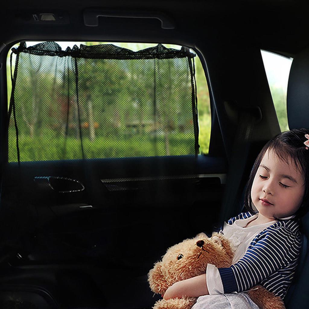Summer Suction Cup Curtain In The Car Window Sunshade Cover Universal Side Window Sunshade UV Rays Protection Curtains Blocks