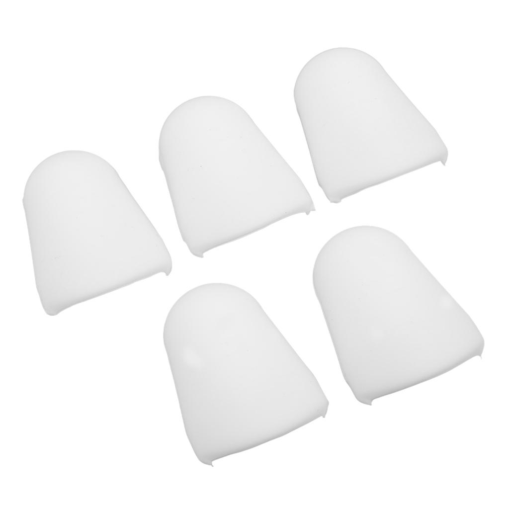 5Pcs Mouthpiece Cap Silicone Protector Accessory Set Kit for Clarinet Saxophone White