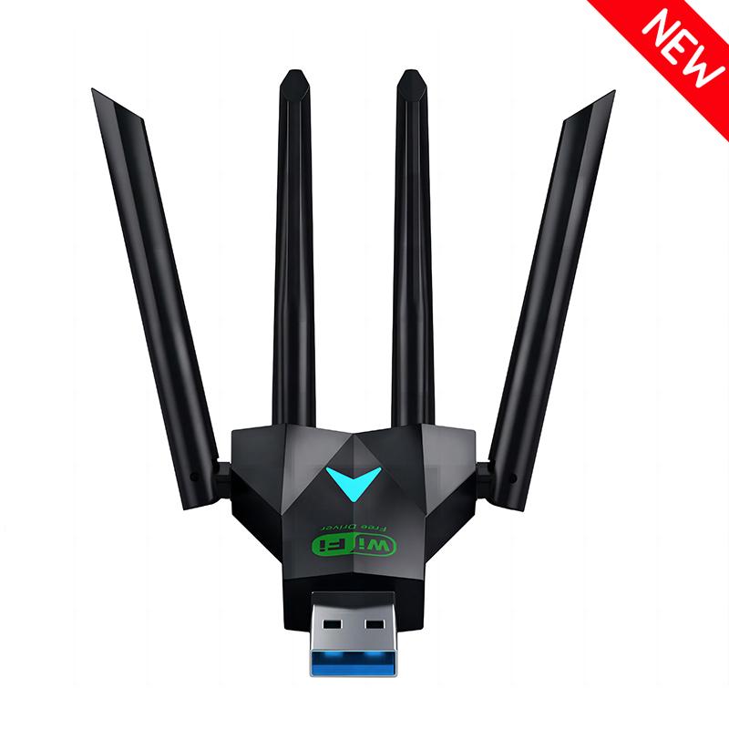 

Dual Band 1300Mbps WiFi USB Adapter 2.4G/5Ghz Wi-Fi Dongle USB3.0 802.11AC 4-Antenna Wireless Receiver For PC/Laptop Driver Free