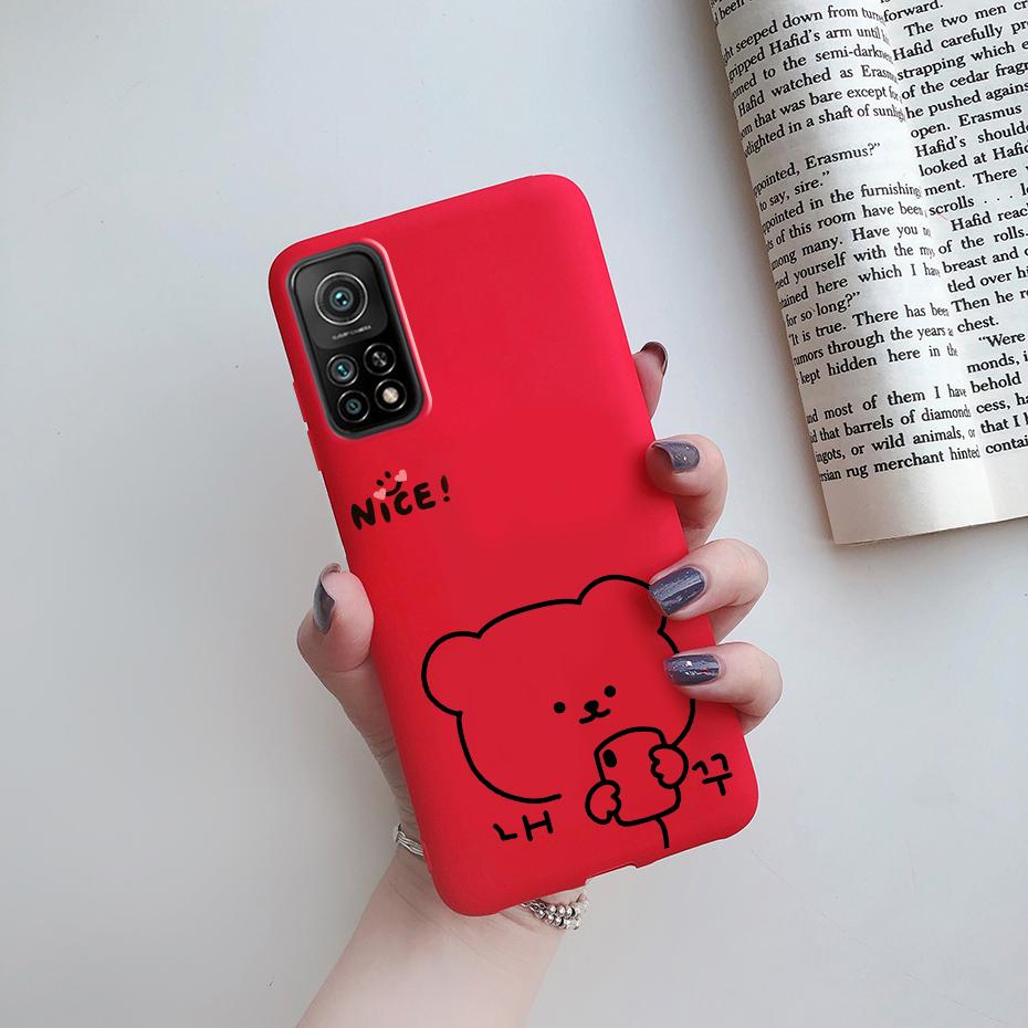 For Xiaomi Mi 10T Pro Case Cute Funda Silicone Matte TPU Soft Back protective Cover For xiaomi mi 10t 10tpro mi10T 10 t pro Case