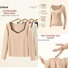 V Neck Women Thermal Clothes Tops and Pants Warmth Long Pants Thermal Underwear  Lady