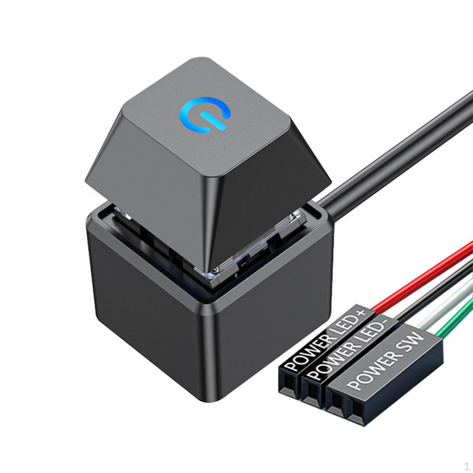 Button Desktop Computer Switch, Power Supply Splitter for Home чёрный
