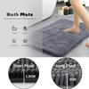 Set of 3 Bathroom Rug Bath Mats for Bathroom Floor Super Thick Soft Shaggy Chenille Bath Mats Dry Fast Water Absorbent Bath Mats