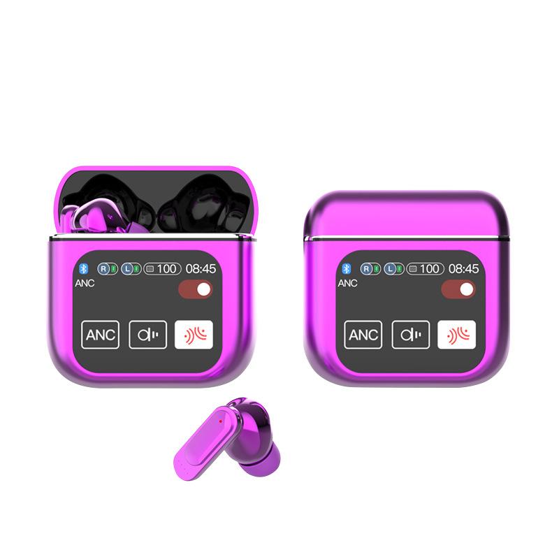 New 1.9-inch Smart Noise Cancelling ANC+ENC In-ear Color Screen Bluetooth Headset Wireless