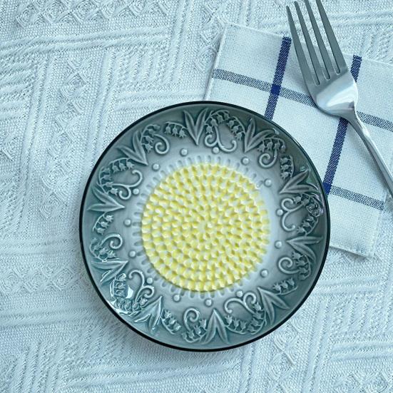 Ceramiczna Płytka do Tarcia Czosnku, Wytłaczany Ręczny Młynek do Imbiru i Serów, Wielofunkcyjne Naczynie Kuchenne do Siekania Cebuli, Cytryny, Warzyw, Owoców
