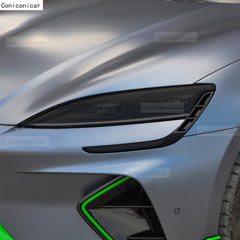 Für BYD SEAL EV 2023 2024 Auto Scheinwerfer Schwarze TPU Schutzabdeckfolie Frontlicht Farbwechsel Aufkleber Zubehör