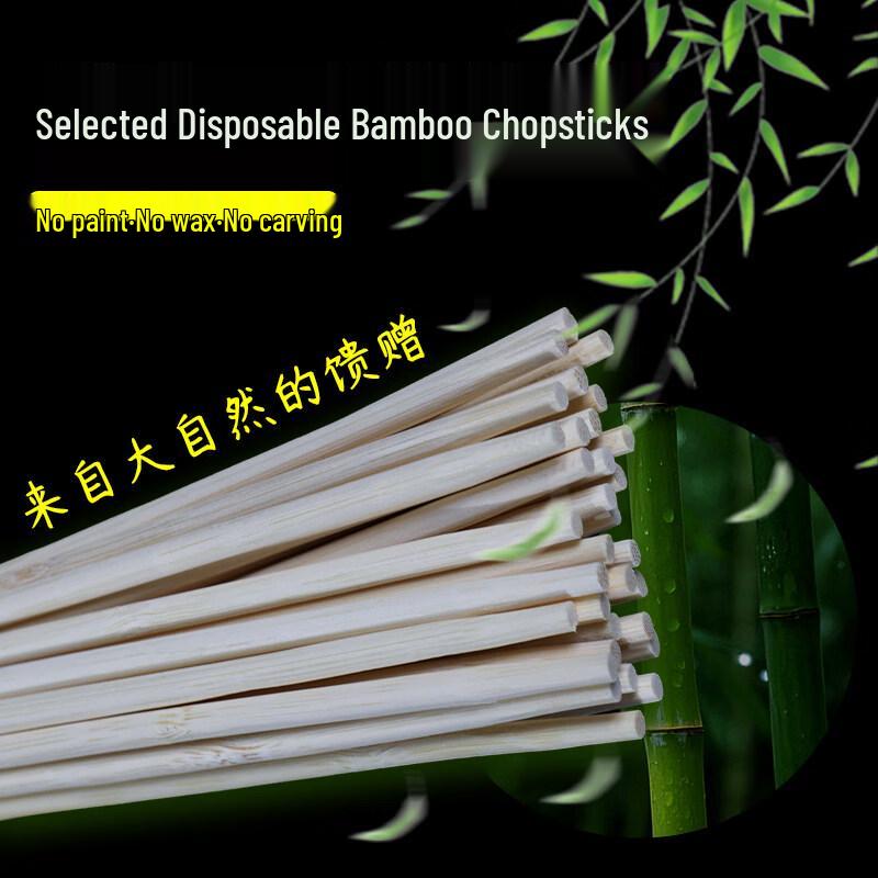 ZISIZ Individually Wrapped Bamboo Disposable Chopsticks