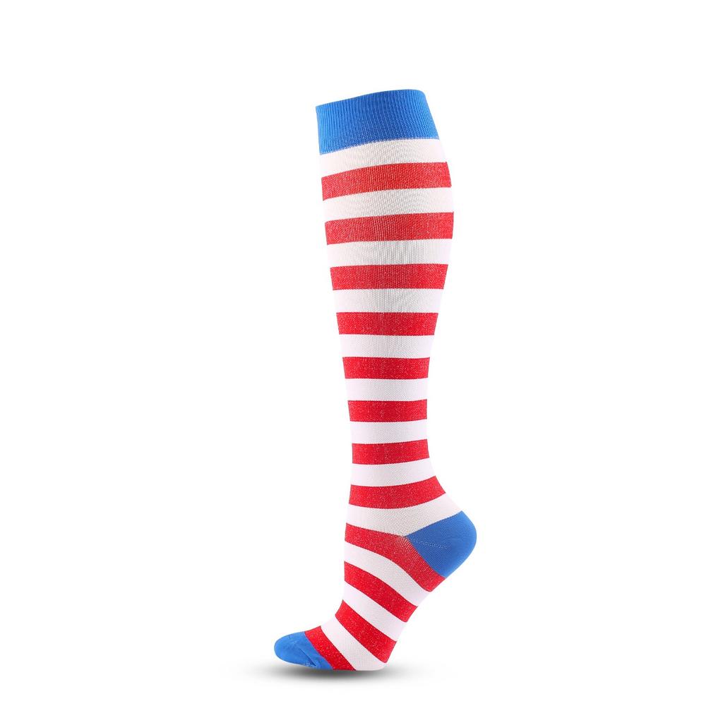 Running New Compression Stockings For Varicose Veins Woman Men Nylon Elastic Cartoon Love Striped Moon Letter Sports Marathon Ca