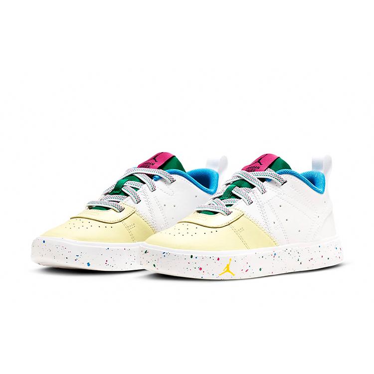 Jordan Serie ES ALT Resistentes al Deslizamiento Resistentes a la Abrasión Caña Baja Zapatillas de Skateboarding para Niños Blanco DZ5535-100