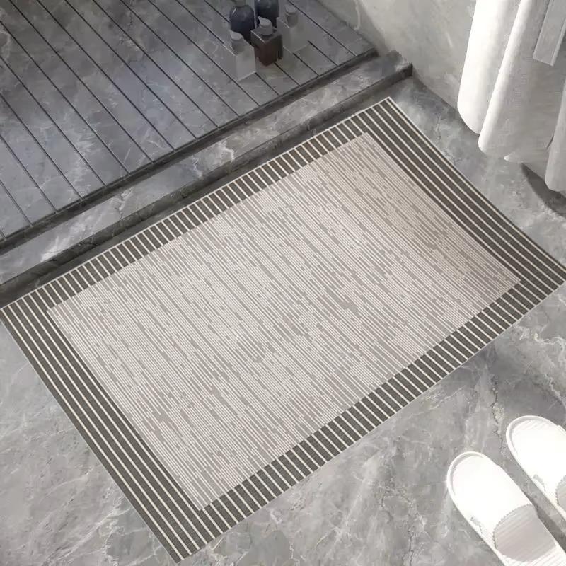 Bath Mat Non-slip Absorbent Bathroom Carpet Bathtub Floor Mats Shower Room Entrance Doormat Toilet Footpad Bedroom Decoration
