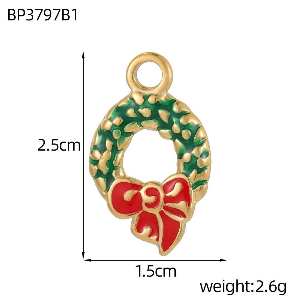 CARLIDANA Enamel Christmas Trees Santa Claus Snowman Charms DIY for Earrings Bracelets Pendants Making DIY Jewelry Accessories