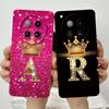 For Infinix Zero 40 4G 5G Crown Letter Couple Phone Case for Infinix Zero40 X6860 X6861 Soft Silicone TPU Lens Protective Casing
