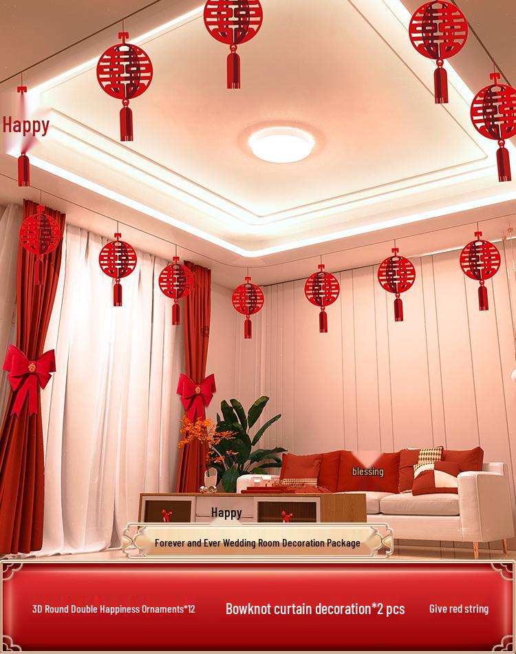 Wedding Room Decoration Set for Bride and Groom's New Home