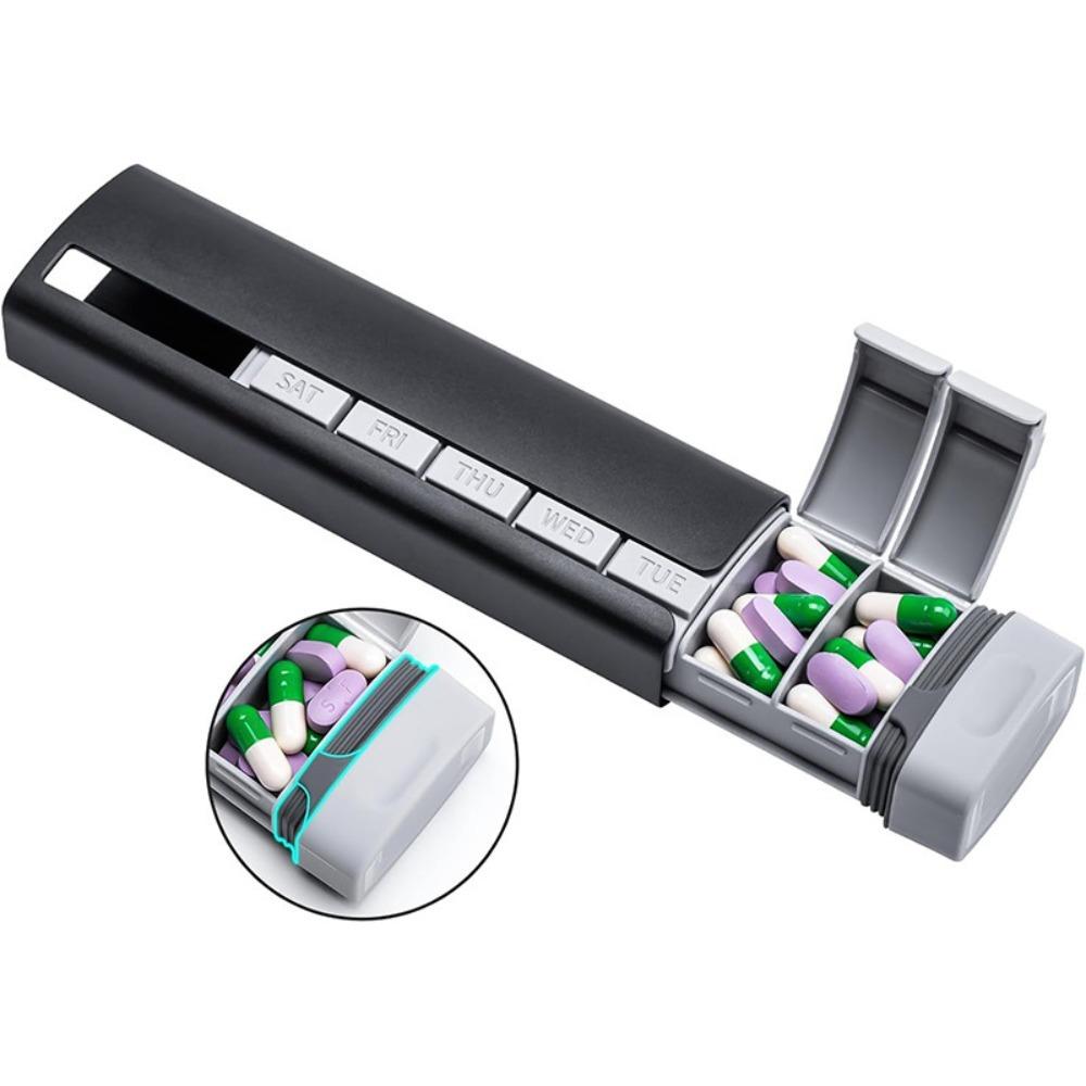 

Large Capacity Weekly Pill Organizer 7 Day Medicine Organizer Stylish Design Pill Box Supplements
