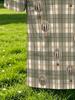 Men'S Outdoor Polo Shirt, Multi-Size Available, Men'S Short Sleeve Polo, Green Checkered with Hot Air Balloon Print, White Collar, Men'S Top, Suitable
