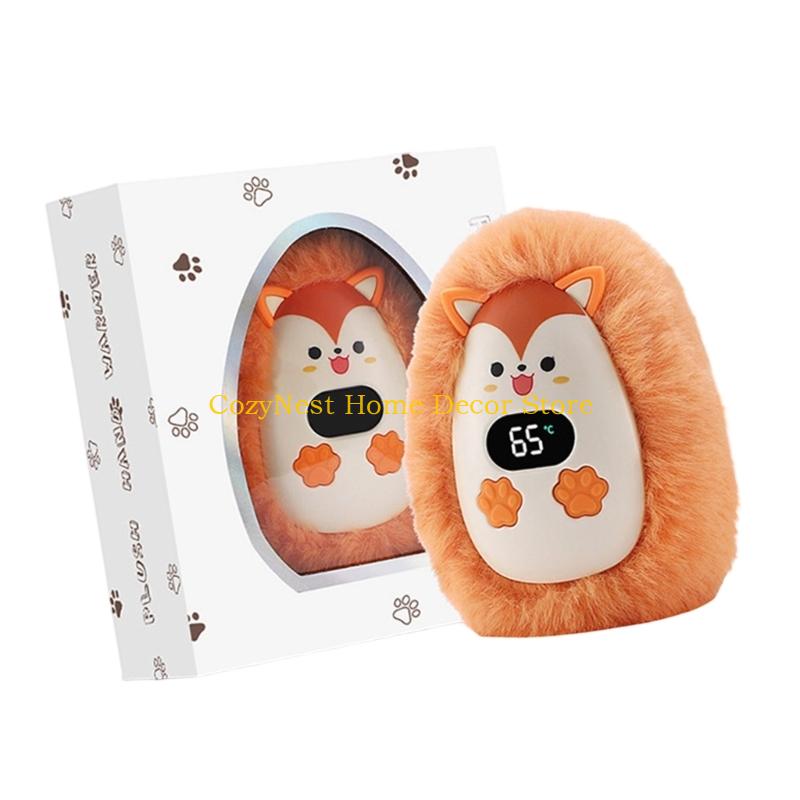 92MF Cartoon Plush Hand Warmer Electric Warmer with 3 Heat Level Fast Heating Device