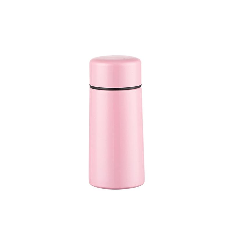 Portable 160ml Mini Pocket Cup Stainless Steel Milk Tumbler Coffee with Lid Creative Gift Cup Water Bottle Solid Color Mug