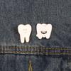 Quirky Teeth Enamel Pin: Fun Cartoon Dentist Brooch for Clothes or Hats