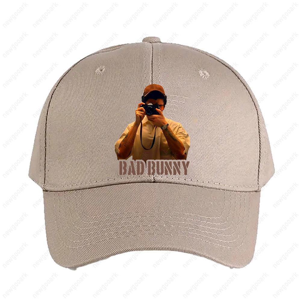 BAD Bunny Hat Women Unisex Adult Peaked Hat Fashion Casual Adjustable Printed Baseball Caps Trucker Cap