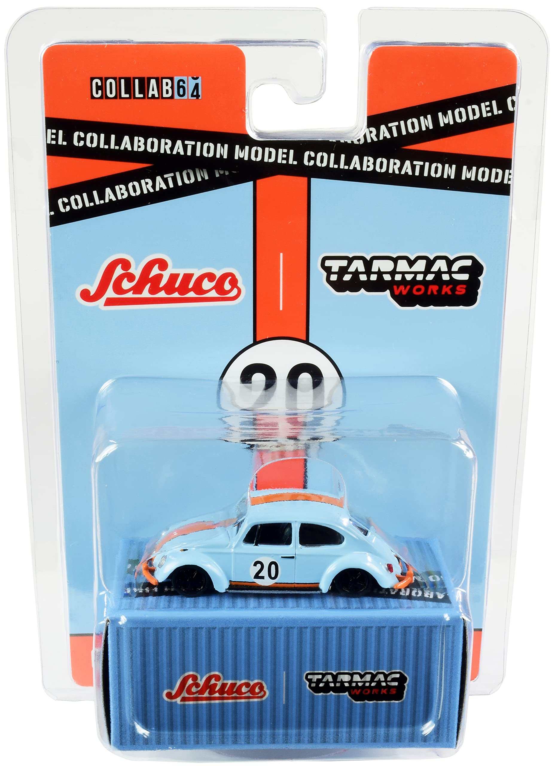 

TARMACWORKS Volkswagen Beetle Заниженная посадка Готовое изделие 1/64 Синий/Оранжевый синий