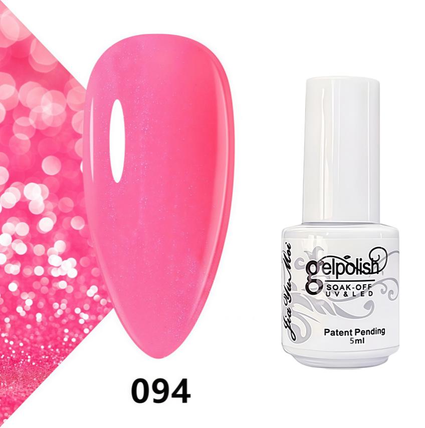 GELPOLISH Nail Art Set: Base, Top Coat, Transparent & White Gel Polishes