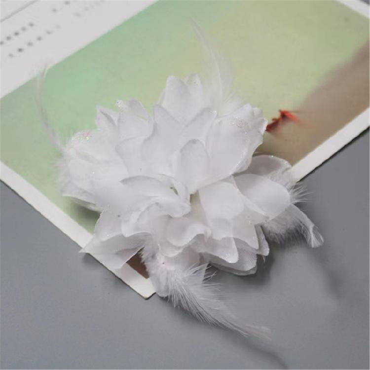 Elegancka Opaska do Włosów z Kwiatami Lata 20. Fascynator Spinka do Włosów Kobiety Karnawałowe Akcesoria do Włosów