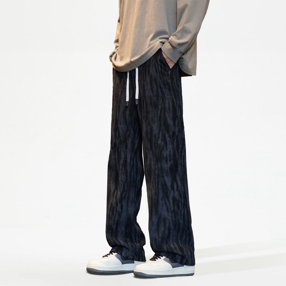 2024 Autumn Winter New Men Fashion Trend Pants Men Casual Loose Comfortable Thick Trousers Male Warm High-Grade Pants