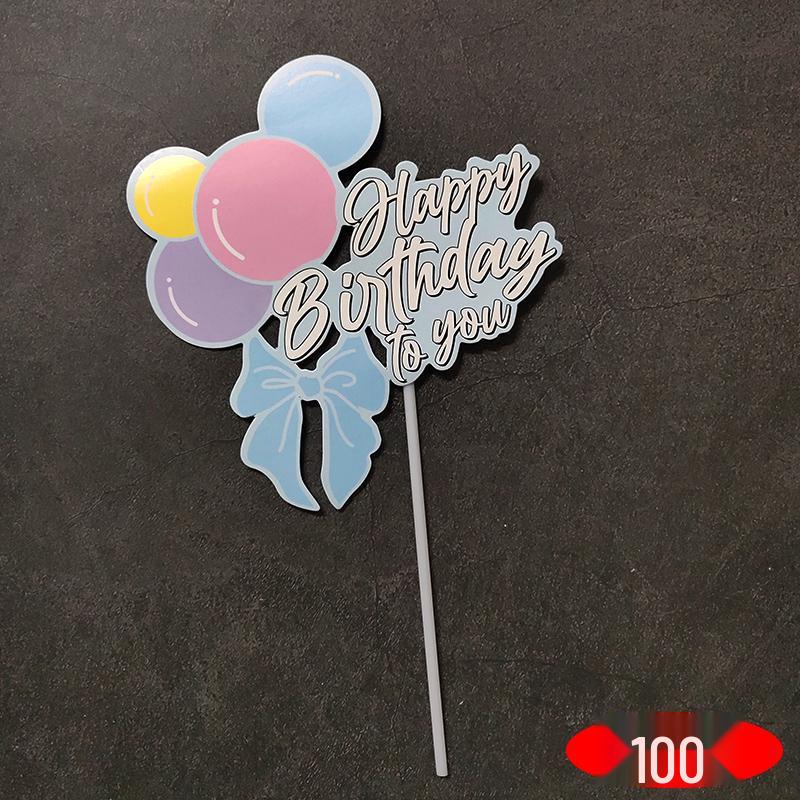 Large Rainbow Birthday Cake Toppers: Seven-Color Balloons, Love Hearts, Clouds, Stars Ornaments