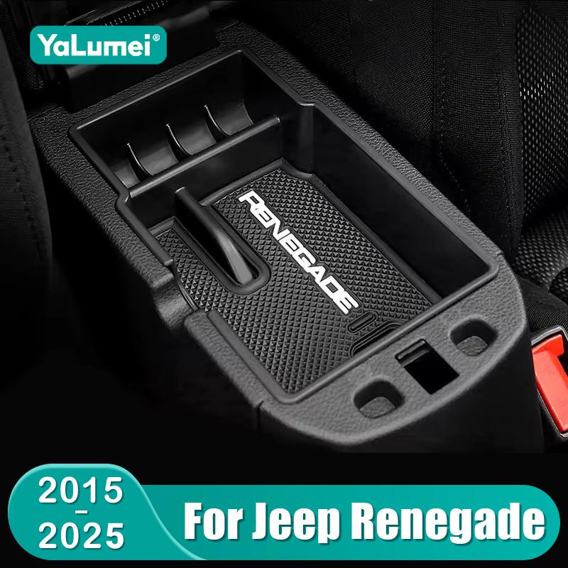 For Jeep Renegade BU 2015 2016 2017 2018      2024 2025 Car Central Armrest Box Storage Tray Accessories