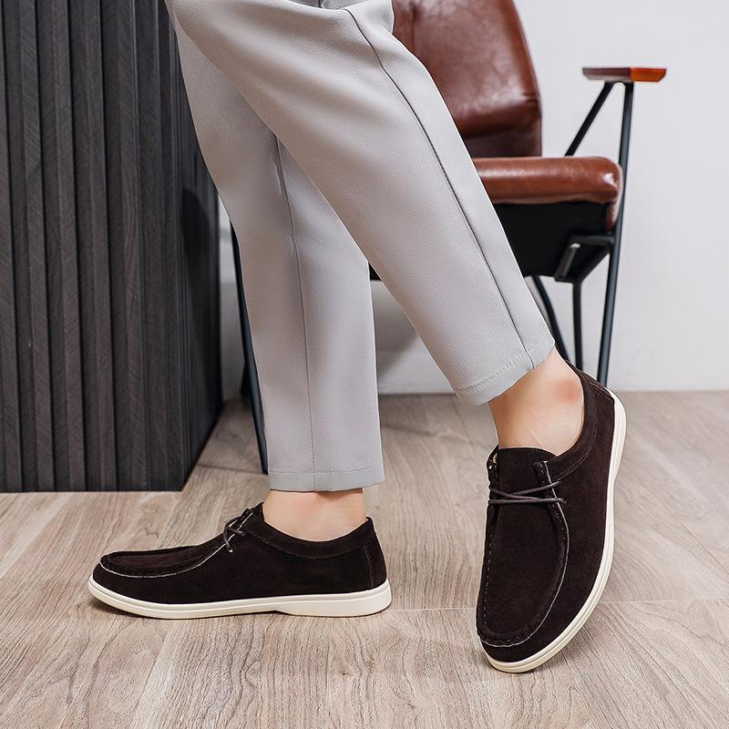 Men's Shoes Casual Single Shoes Low-top Foot-fitting One-pedal Lazy Shoes Fashionable Versatile Large-size Flat Shoes Men