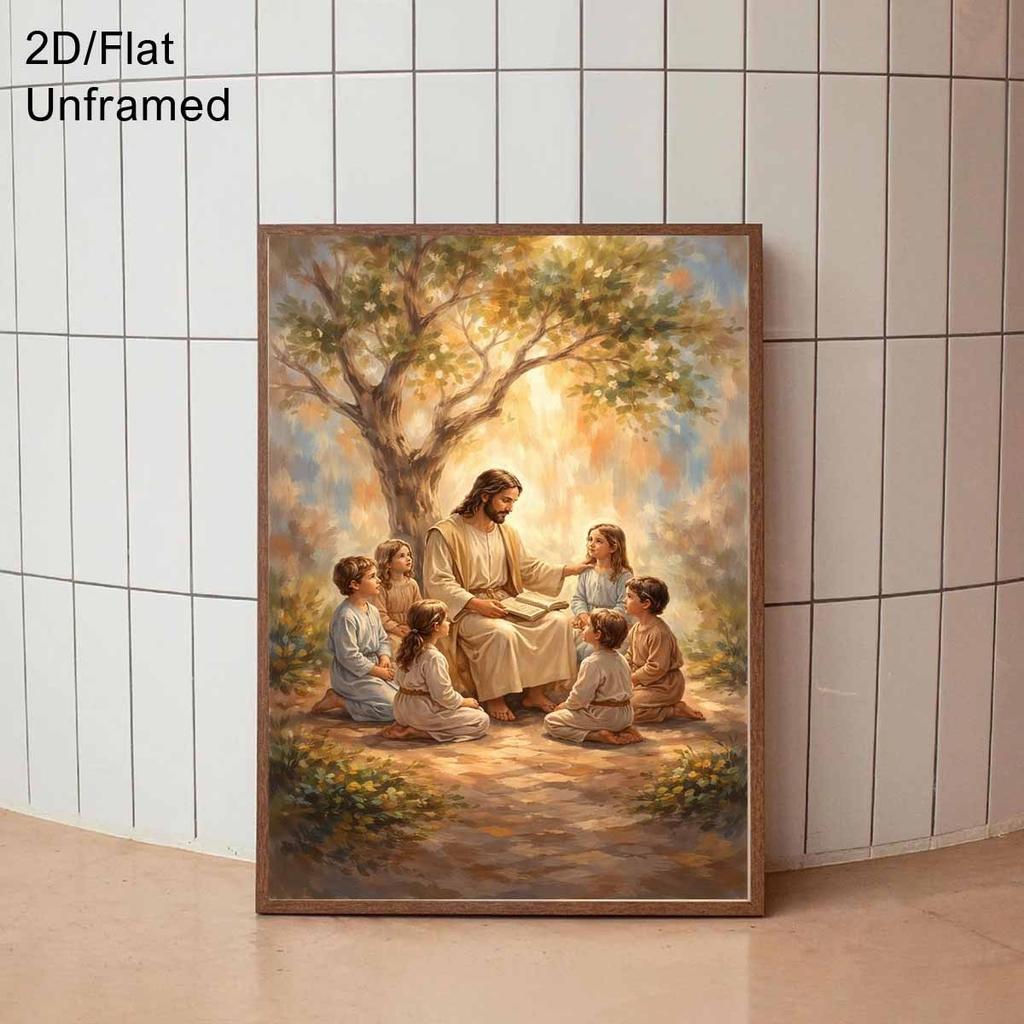 Canvas Poster Teaching Children Art Canvas Print, Suitable for Living Room Decor Wall Art, Bedroom Decor Wall Art